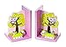 Wooden 3D Pink Owl Themed Children's Bookends for Girls Nursery or Bedroom