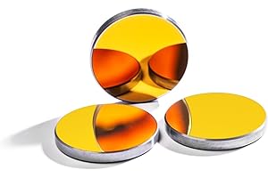 MCWlaser 3PCS Si Miroirs Laser CO2 Réfléchissants Mirror Gold-Plated Silicium Dia: 20mm pour la découpe de gravure laser CO2 40W-400W