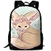 Produktbild best& Casual Beautiful Flower Crown Fox Laptop Backpack School Bag Shoulder Bag Travel Daypack Handbag