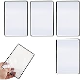 3X Page Magnifying Sheet for Reading, 4 Pcs Flat Magnifier Lay on Page Flexible Plastic Magnifiers Lenses, Full-Page Magnifyi