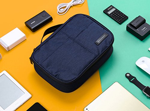 BAGSMART Universaltasche Eletronik Organizer für Kabel, Externe Festplate, ipad mini, Objektive Blau - 2