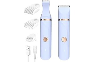 RAXMETRY Lady Shavers for Women,Electric Shavers for Women for Bikini Legs Pubic Hair,Electric Razor for Womens,USB Rechargeable,Replaceable Ceramic Blade Heads,IPX7 Waterproof,Wet and Dry Use,Light Blue