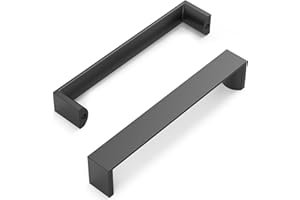 FURNIWARE 10 Stück Möbelgriffe, Schwarz 128mm Lochabstand Schrankgriffe Küchengriffe Griffe Möbel Schubladengriffe Griffe für Küchenschränke Schränke Schubladengriffe