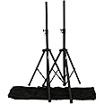 Speaker Stand Kit TEK audio SS270 Black all Metal Heavy Duty includes 2 Stands and carry bag