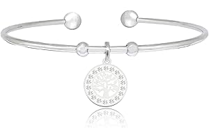 SAGA GIOIELLI® Bransoletka damska drzewo życia, gwiazda, księżyc kryształy, talizman, Misura adattabile, Stal nierdzewna