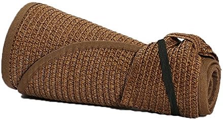 Feargea Women Lady Foldable Roll Up Wide Brim Beach Sun Straw Hat Outdoor Gardening Summer Visor Cap Coffee