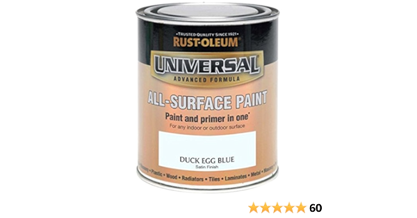 Rust Oleum Universal All Surface Brush Paint And Primer Satin Duck Egg Blue 750ml Amazon Co Uk Diy Tools