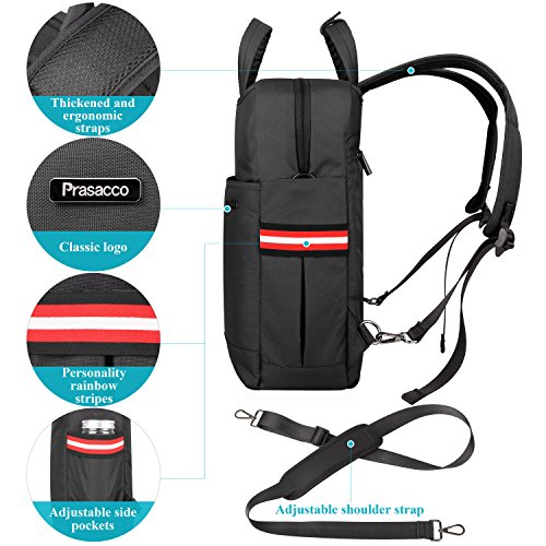 PRASACCO Rucksack Backpack Notebookrucksack f  r 15 6 zoll Schultertasche Handgep  ck wasserabweisend Daypack Umh  ngetasche Unisex Studenten f  r Bus