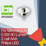 Mini MagLite Ampoule LED comptble Conversion/PaTA pour Mini MagLite-Lampe torche/lampe torche 2AAA Philips