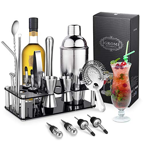 Shaker set en acero inoxidable kit cocktail 16pcs para vino
