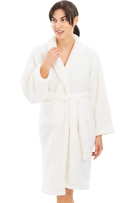 Bata Mujer Invierno Polar Bata De Mujer Polar Con Capucha - Main Image