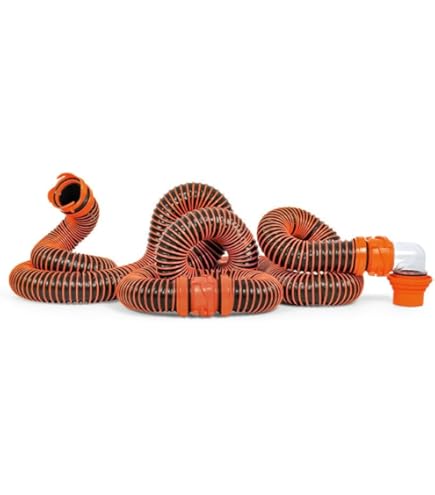 Camco 39855 RhinoExtreme 2' compartiment slang, zwart/oranje