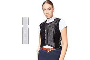 YUANZHOU CLBING Equestrian Vest Adjustable Adult And Child Horse Riding Protector Vest, Breathable, Lightweight, Unisex,L