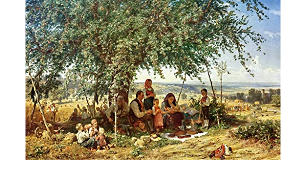 Kunstdruck Poster Theodor Schuz Mittagsgebet Bei Der Ernte Hochwertiger Druck Bild Kunstposter 65x40 Cm Amazon De Kuche Haushalt Wohnen