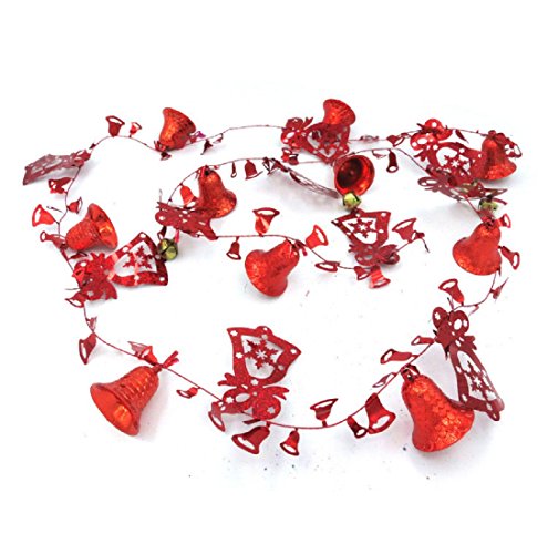 Vovotrade 2016 Christmas Hot Sale!!! Christmas Tree Hanging Snowflake Bells Jingle Pendant Party Decoration Ornaments Xmas (Red)