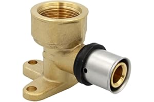 STABILO SANITAER Pipetec Pressfitting Wandwinkel 20x2 3/4 Zoll IG 52mm Wandscheibe TH Kontur Verbundrohr, DVGW, TH-Profil