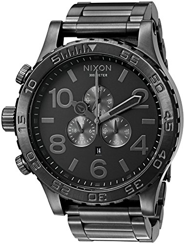 Nixon Men's '51-30 Chrono' Quartz Stainless Steel Automatic Watch, Color:Grey (Model: A083-632-00)