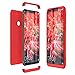 Produktbild Winhoo Kompatibel mit Huawei Honor Play Hülle Hardcase 3 in 1 Handyhülle 360 Grad Schutz Ultra Dünn Slim Hard Full Body Case Cover Backcover Schutzhülle Bumper - Rot