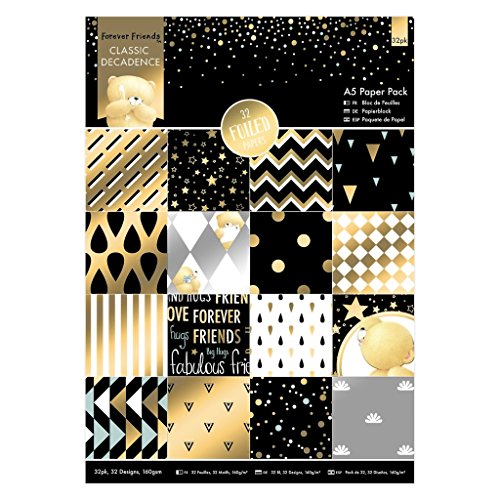 Papermania Geschenkpapier, A5-Bögen, Motiv: Forever Friends Classic Decadence, 32 Stück