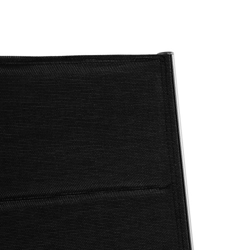 Nexos 2er Set Liegestuhl DELUXE Alu schwarze Textilene Klappstuhl Fußstütze Campingliege Rahmen anthrazit Gartenliege leicht stabil ideal für Terrasse oder Balkon witterungsbeständig 108x67x60 cm mit Armlehne - 4