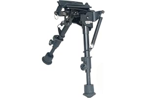 Cobra Tactical Solutions | Tactical Foldable Bipod Adjustable in Height | 6 – 9 inch | for Airsoft Hunting Varmint Air Rifle Shooting Bench Rest | Equals Harris HBRS