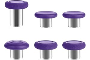 YUNMGALH Für Elite Series 2 Controller Thumbsticks Thumb Sticks Tasten Ersatz für Xbox One Elite Series 2 Controller (Modell 1797) & Elite Series 2 Core Controller (6 in 1 Lila)