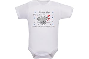 IDYLEA Body bébé– Annonce grossesse grands-parents – Mamie Papi – Dessin Ourson