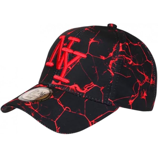 Casquette Baseball Heptys New York Bleu/Noir Graphisme Seventies - Neuve Avec Étiquettes