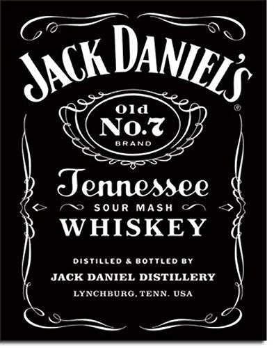 Jack Daniels Black Label Logo Cartel de chapa USA Grande Nuevo 40 x 3