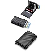 DAVANSU Small Men's Wallet with Automatic Card Holder | Aluminium Interior for RFID Protection | Capacity: 6 Cards, Bills and