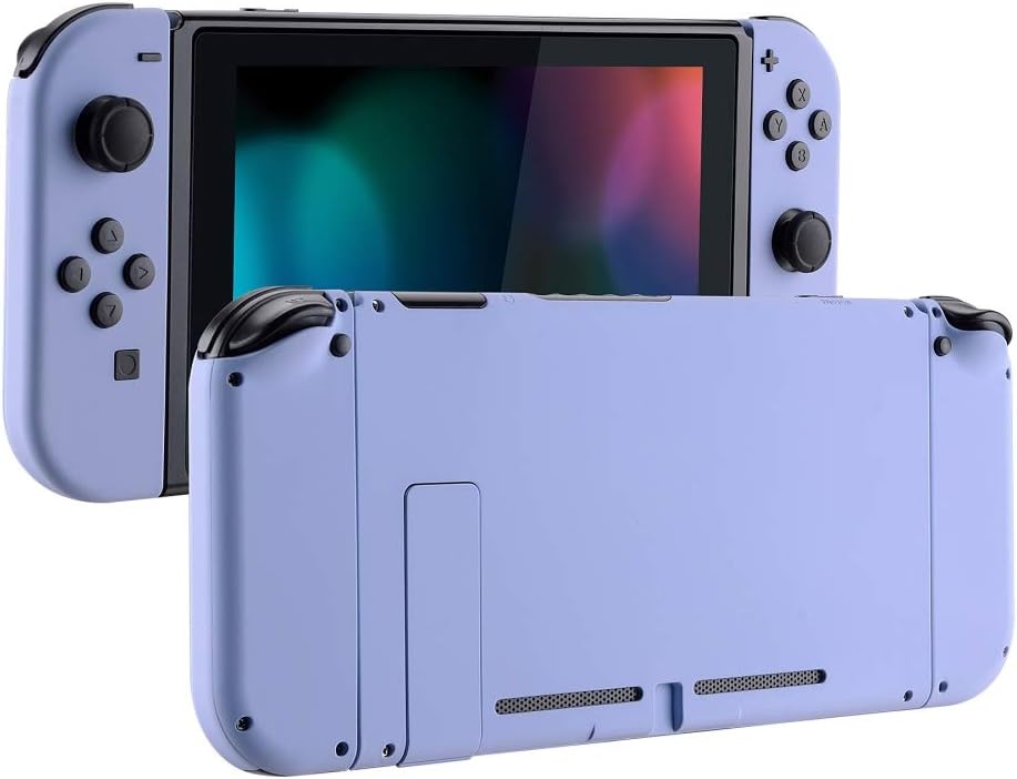eXtremeRate Carcasa con Botones para Nintendo Switch - Funda Protectora de Reemplazo para Joycons y Consola, Shell de Bricolaje con Teclas para Nintendo Switch Accesorios (Violeta Claro)
