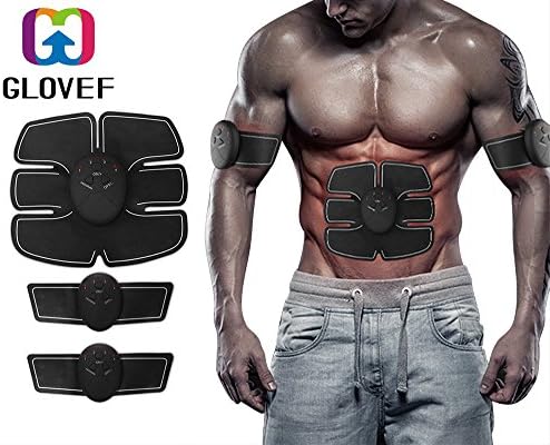 Muscle Toner,GLOVEF EMS Abdominal Muscle Belt USB Rechargeable Muscle Training Training Supplies Stimulation of Abs, Skin Tightening Fitness Machine Diet Equipment Waist Belly Back Arm Unisex