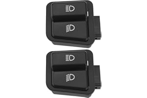 eMagTech 2Pcs 3Pin 2 Buttons Handlebar Headlight Main Beam Switch Button Compatible with Lexmoto Titan125 ZN125T-8F Modification Accessories