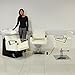 3 Piece Warm White Hair Salon Furniture Set