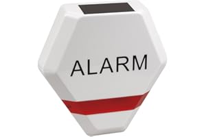 MACLEAN DC3200 Fake Alarm Siren System Dummy Solar Charged 3X LED Burglar Deterrent (White/Red)