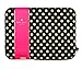 Price comparison product image Kate Spade MacBook Black with White Polka Dot 15" Laptop Sleeve