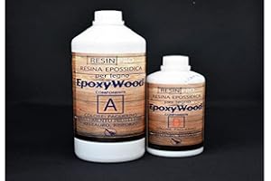 ﻿﻿Resin Pro EPOXYWOOD 1,5 KG Résine époxy pour bois - Résine pour revêtement protecteur, restauration, renfort pour bois, fibre de verre et métal