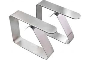 Coideal Pince à Nappe de Table, 8 Pièces Nappe Clips Anti-Glissant en Acier Inoxydable,Accroche Nappe Exterieur pour Jardin Pique Mariage Fête Cuisine