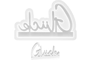 WUKEMAOYI Silikonformen Gießformen Silikon, viel Glück Silikonform Kerzenhalter, DIY Gluck Gießform Kerzenhalter, Gipsformen zum Gießen, Silikon Gießformen für Kerzen Seife Handwerk Gips zum Gießen(Good Luck)