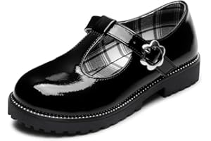 FUPPIA Girl Dress Shoes Girl Mary Jane Shoes School Uniform Party Casual Soft Walking for Little Big Kids