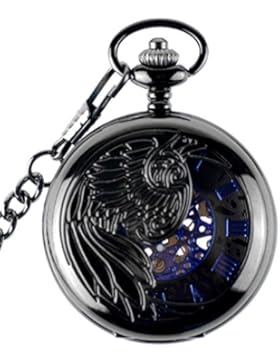 Unendlich U Fashion Adler/Phönixe Retro Handaufzug Mechanische Taschenuhr Hohle Skelett Kettenuhr Pullover Halskette...
