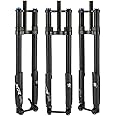 QHIYRZE Mountain Bike Suspension Inverted Fork 26 27.5 29 DH MTB Air Fork Travel 160mm Adjustable Rebound Double Shoulder Straight Front Fork Manual Lockout 15 * 110mm Boost