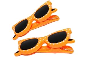 SHARHARGE 2 Pack Sunglasses Towel Clips,Large Beach Chair Towel Clip Heavy Duty Laundry Clothes Pegs Novelty Sunglasses Pattern Clothes Pegs for Beach Pool Cruise Chairs Sunbeds (Sunglasses Style)