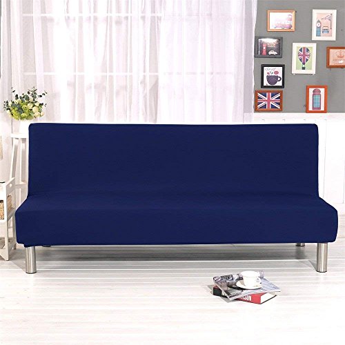 JIAN YA NA Pliable Canapé Housse de Matelas futon Couleur Unie sans accoudoirs Slipcover Polyester Tissu élastique Housse Tout Compris par