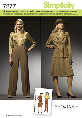 Simplicity Schnittmuster 7277 BB Bluse,Rock,Hose,Jacke Gr. 46 - 54