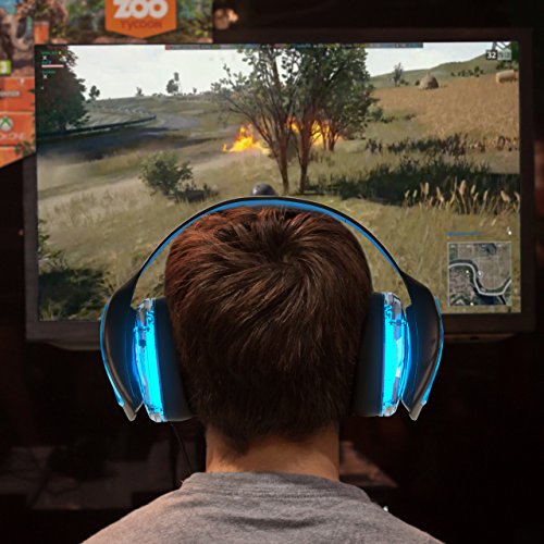 Mpow EG1 Auriculares Cascos Gaming con Mlvente 7 1  Auriculares Cables con Cancelaci  n de Ruido y Audio de Alta Definici  n Potentes Bajos  Auriculares de Diadema Micr  fono y Sonido Envon micr  fono para Videojuegos para PC PS4  2 A  os Garant  a