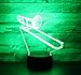 Produktbild 3D Led Nachtlicht Musikinstrumente Posaune Horn Mit 7 Farben Licht Für Heimtextilien Lampe Erstaunliche Visualisierung Bb2