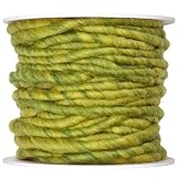 10m Wollschnur mit Juteseele Wollband Wolle Dekowolle Filzkordel D ca. 5mm, Farbe:creme - 5