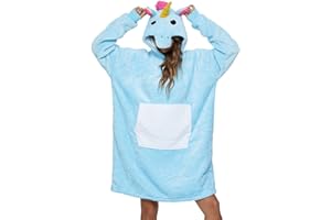 Xinlong Sweats à Capuche Panda Unisexe TV Couvertures Plaid à Manche Chapeau Poches Animal Pyjama Cosplay Wearable Cape