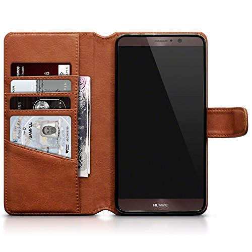 Huawei Mate 9 Funda Cartera de autentico cuero con compartimento para billetera - Co  ac